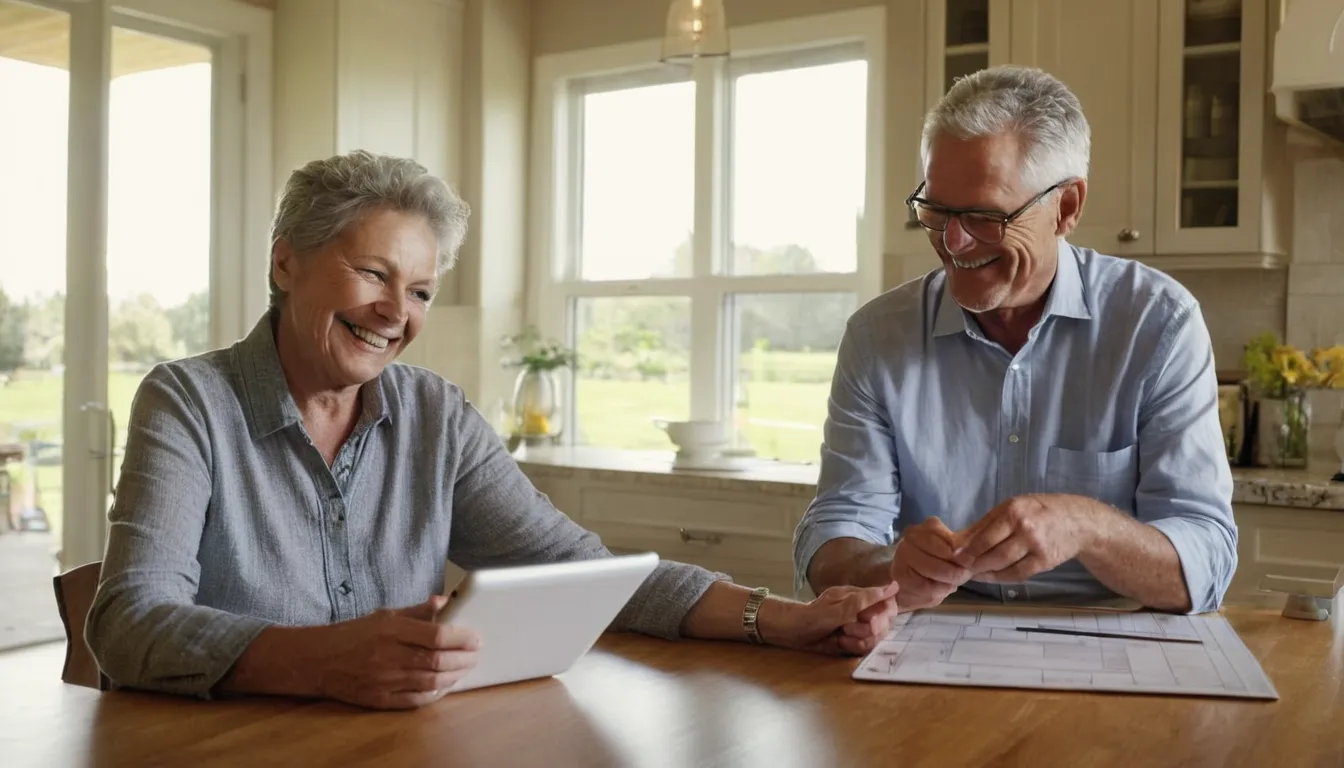A homeowner and a local provider reviewing bathroom plans together